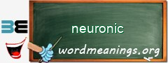 WordMeaning blackboard for neuronic